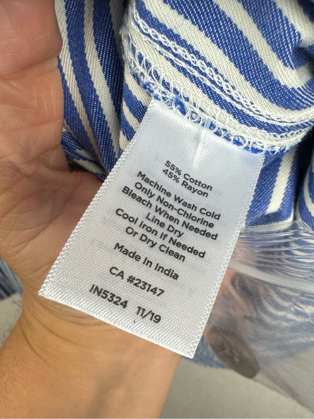 NWT Talbots Striped Blue White Nautical Button Down Midi Skirt sz 12 - Picture 8 of 8